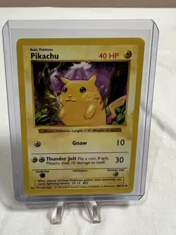 1999 Pokemon Pikachu Yellow Cheeks Base Set #58/102! Vintage Card - Image 4