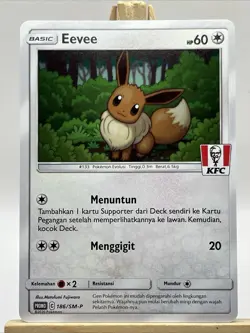 Pokemon Eevee Indonesian KFC Promo Card 186/Sm-p | LP - Image 1