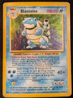 Blastoise 002/102 Holo Rare – Vintage Pokemon Base Set Card - Image 1