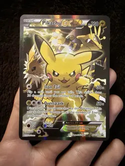 Pokemon Pikachu EX XY124 Black Star Promo 2016 Holo Card TCG - Image 1