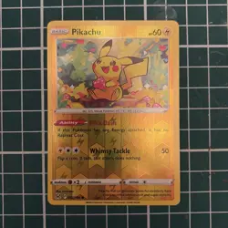 POKEMON Pikachu 052/196 Sword & Shield Lost Origin Reverse Holo Card Pack Fresh - Image 1