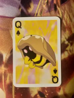 Kabuto Queen of Spades Pokemon 1999 Mini Green Deck Playing Cards 2.5x1.75in NM - Image 1
