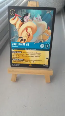 Cruella de Vil Style Icon Non-Holo Fabled Legendary Lorcana Card 143/204 - Image 1