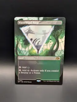 MTG - Wastewood Verge - BORDERLESS Non-Foil - Land (G/B) - DFT #374 - Rare - Image 1