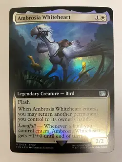 0424 Ambrosia Whiteheart Extended Art Foil Magic The Gathering Final Fantasy - Image 1