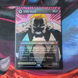 Venom, Lethal Protector/Eddie Brock MTG Spider-Man Mythic Borderless Foil #233 - Image 2