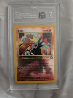 2001 Wotc Pokemon TCG Entei Black Star Promo Rev Holo #34 - Image 1