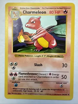 Pokemon TCG *1999 Base Set Shadowless Charmeleon #24/102* - Image 1