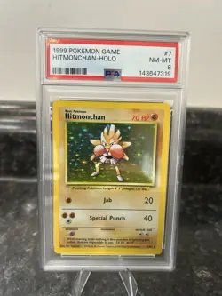 Hitmonchan Holo 7/102 1999 Pokemon Base Set Vintage - Image 1