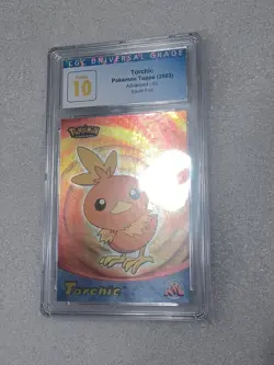 2003 TOPPS POKEMON ADVANCED #82 TORCHIC FOIL CGC 10 PRISTINE RETIRED LABEL POP 1 - Image 3