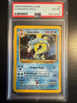 1999 Pokemon TCG Gyarados 6/102 - Holo (PSA 6) - Image 1