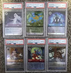Lorcana D100 Collector Edition Promo Complete Set (All 6) PSA 10 - Image 1