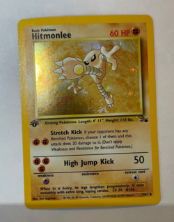 Hitmonlee 7/62 Fossil Holo Pokemon Card Near Mint First Edition Holofoil - Image 5