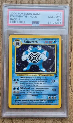 Base Set 2 Poliwrath Holo(PSA 8.5) 15/130 Pokemon Card WOTC 1999 - Image 1