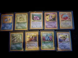 Lot of 9 holo Pokemon cards jungle/fossil great condition - Image 1