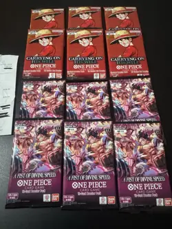 12 Packs - Bandai One Piece Card Game Booster OP-11 & OP-13 English - Image 2