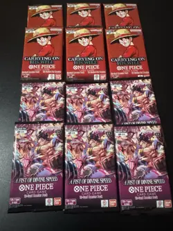 12 Packs - Bandai One Piece Card Game Booster OP-11 & OP-13 English - Image 4