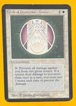 MTG CIRCLE OF PROTECTION: GREEN Alpha (OldManMTG 008-228) - Image 1