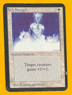 MTG HOLY STRENGTH Alpha (OldManMTG 008-337) - Image 1