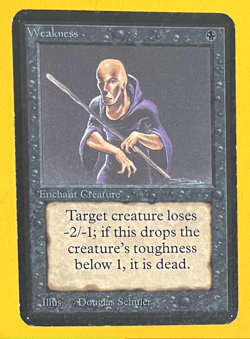 MTG WEAKNESS Alpha (OldManMTG 008-537) - Image 1