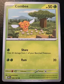Combee 008/197 Common Scarlet & Violet: Obsidian Flames Pokemon TCG - Image 1