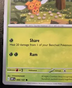 Combee 008/197 Common Scarlet & Violet: Obsidian Flames Pokemon TCG - Image 4