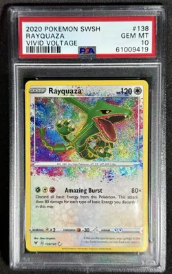 Rayquaza 138/185 Holo Swsh04: Vivid Voltage PSA 10 Pokemon Graded - Image 1