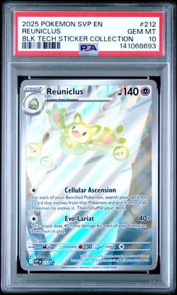2025 POKEMON SVP EN-SV BLACK STAR PROMO #212 REUNICLUS PSA 10 - Image 1
