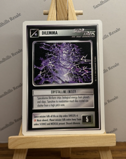 Star Trek CCG * Crystalline Entity Card * 1994 * 1st Edition * White Border - Image 1