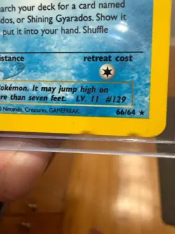 Shining Magikarp - 66/64 - Pokemon Neo Revelation Unlimited Holo Rare Card LP*** - Image 3