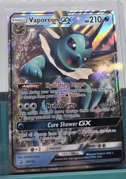 Pokemon 2019 TCG Vaporeon GX Black Star Promo SM172 Holo Card - Image 1