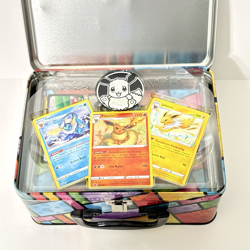 Pokemon 2021 Eevee Evolutions TCG Treasure Chest Promo Cards Stickers NO PACKS - Image 1