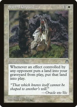 Sacred Ground [Stronghold] Moderately Played - Image 1