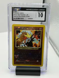 2001 Pokemon Entei WOTC Black Star Promo 34 CGC 10 GEM MINT - Image 1