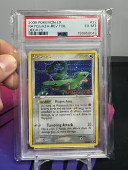 Pokemon 2005 EX Deoxy #22 Rayquaza Reverse Foil PSA 6 - Image 1