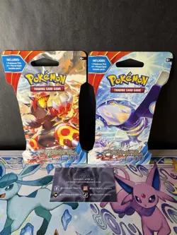 Pokemon XY Primal Clash Set Of 2 Primal Groudon And Kyogre Sleeved Booster Packs - Image 1