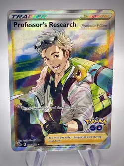 Pokemon TCG Professor's Research Pokemon GO 078/078 Holo Rare - Image 1