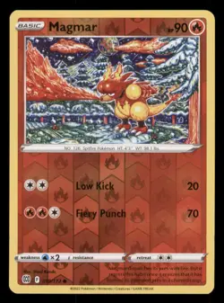 Magmar SWSH09: Brilliant Stars #019/172 Common Reverse Holo Pokemon LP - Image 1