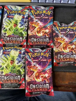 9x Pokemon Obsidian Flames Booster Packs New Unopened Sealed - Image 3