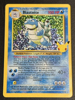 Blastoise Celebrations Classic Collection Holo Pokemon 25th Anniversary 2/102 - Image 1