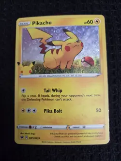 Pokemon Pikachu SWSH Promo Promo Basic Creature Mouse 60 HP SWSH039 50 - Image 1