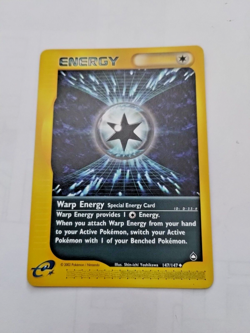 Pokemon Warp Energy 147/147 Aquapolis Regular Uncommon - Some Edge Wear - Pics - Image 1