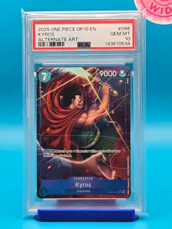 PSA 10 - 2025 ONE PIECE OP10-ROYAL BLOOD 046 KYROS ALTERNATE ART - Image 1