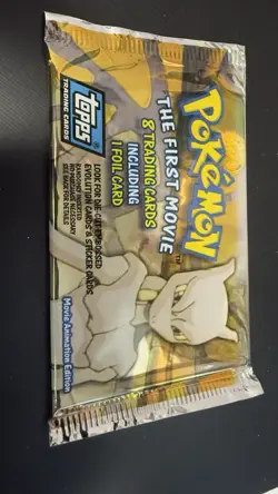 Topps Pokemon The First Movie 1999 Trading Card Pack 8 Cards Foil Mewtwo English - Image 1