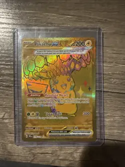Pokemon TCG Pikachu EX Hyper Rare Gold SV Prismatic Evolutions Card 179/131 - Image 1