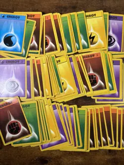 Pokemon TCG Lot- 107 Vintage Energy Cards. Includes Base Set 1&2. 1999-2001 - Image 1