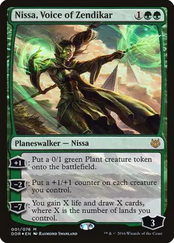 Nissa, Voice of Zendikar Foil - Duel Decks: Nissa Vs. Ob Nixilis MTG-LP - Image 1