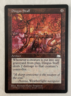 1x Dingus Staff Weatherlight MTG Magic the Gathering LP - Image 1
