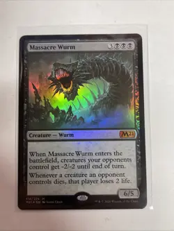 MTG Massacre Wurm Core Set 2021 #114/274 FOIL Mythic - Image 1
