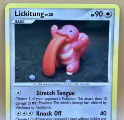 Lickitung 80/127 – Platinum (Yuka Morii Clay Art) - NM - 2009 Pokemon TCG - Image 2